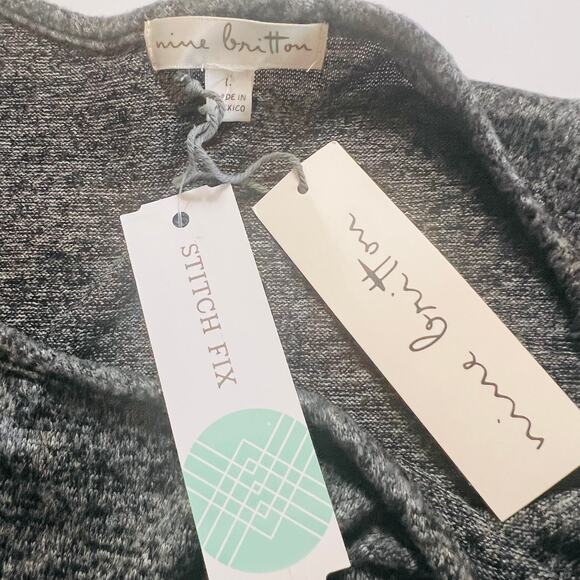 Nine Britton Stitch Fix Siona Hacci Maternity Gray A Line Tunic Dress Large NWT - Picture 4 of 9